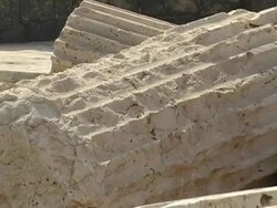Ruined Roman Pillars of Beth Shean Stock Footage