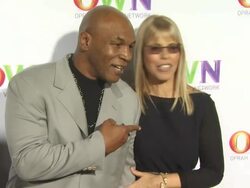 Mike Tyson at the OWN: Oprah Winfrey Network Launch Cocktail Reception For The Television Critics Association Winter Press Tour at Pasadena CA. (Footage by WireImage Video/GettyImages) Stock Footage
