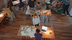 CS People in a busy startup office Stock Footage