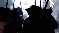 French soldiers charge the Bastille. Stock Footage