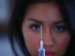 HD:Women getting ready to inject drugs. Stock Footage