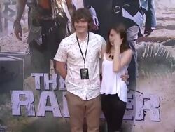 Emma Roberts and Evan Peters at 'The Lone Ranger' Stock Footage