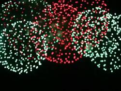 Out of focus fireworks Stock Footage