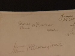 Paul McCartney Earliest Known Handwritten Letter Stock Footage