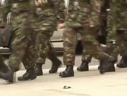 Army Soldiers marching - HD Stock Footage