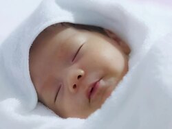 Newborn sleeping Stock Footage
