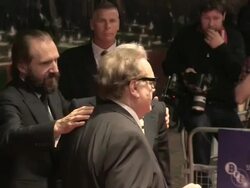 Vanessa Redgrave and Ralph Fiennes, Brian Cox at the Coriolanus Gala Premiere: 55th London Film Festival at London England. (Footage by WireImage Video/Getty Images Entertainment Video) Stock Footage