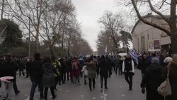 Greeks rally over name dispute with neighbouring Macedonia News Clip