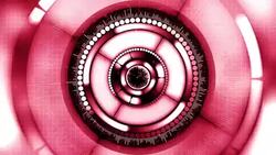 Red Tech circle and technology background Stock Footage