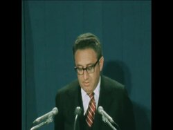 SYND 27 3 75 US SECRETARY OF STATE, HENRY KISSINGER PRESS CONFERENCE Instructional Video