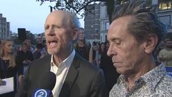 INTERVIEW - Ron Howard, Brian Grazer on how the project evolved, how they appraoched the project at 'The Beatles: Eight Days A Week: The Touring Years' - UK Film Premiere Stock Footage