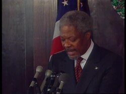 USA - Kofi Annan addresses presser Instructional Video