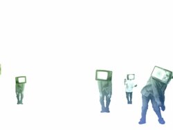 tv heads loop Stock Footage