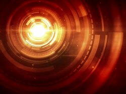 Spinning Circles Background Loop - Fiery Red Centred (Full HD) Stock Footage
