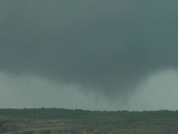 Texas Tornado Touching Down Over A Field Stock Footage