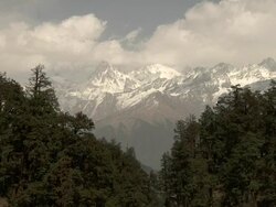 View of the Himalaya mountains Stock Footage