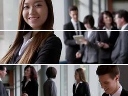 Business team montage Stock Footage