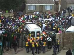 Scenes outside stadium after stampede News Clip