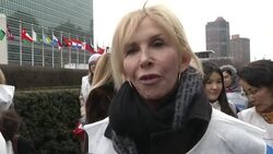 Naomi Campbell, Trudie Styler among participants in UN March in March to end violence against women News Clip
