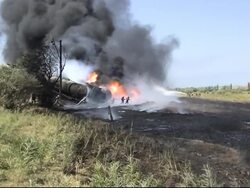 WRAP Russians still in Black Sea port of Poti; train carrying oil hits mine ADDS US aid Instructional Video