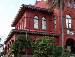 MS LA Shot of Key West, Museum of Art & History / Miami, Florida, United States Stock Footage