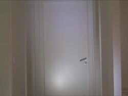 Men exploring a flat Stock Footage