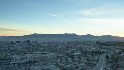El Paso TX and Ciudad de Juarez Chijuajua sunset Stock Footage