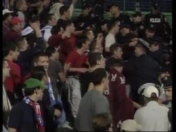 WRAP Crowd trouble as Bosnia and Yugoslavia play friendly News Clip