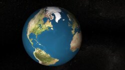 A computerized image of Earth depicts its orbit. Stock Footage