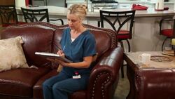 Home healthcare nurse waiting for patient. Consultation. Stock Footage