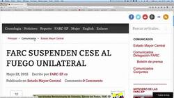 CLEAN : Colombias FARC rebels suspend unilateral ceasefire News Clip