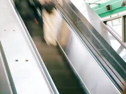Time lapse, crowd of people on escalator up. Stock Footage