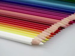 ECU Shot of Color wax crayons / Saarburg, Rhineland Palatinate, Germany Stock Footage