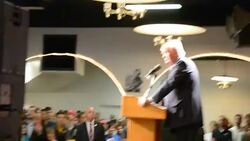 Trump Dealing With Protesters in Crowd As Speaking Non Violence Trump Rally All Access Waterloo Iowa October 27 2015 Stock Footage