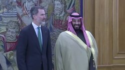 Spanish King Felipe meets Saudi Crown Prince in Madrid News Clip