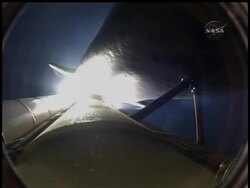 Space shuttle Discovery and crew of seven blast off on flight to international space station.  It was NASA's third launch attempt. News Clip