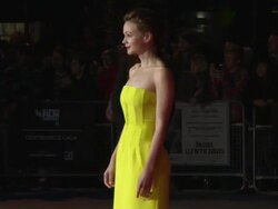Carey Mulligan at 'Inside Llewyn Davis' Red Carpet at Odeon Leicester Square on October 15, 2013 in London, England (Footage by WireImage Video/Getty Images) Stock Footage