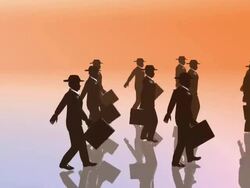 Businessmen Walking Stock Footage