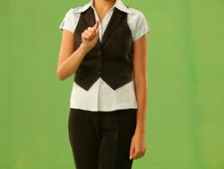 Businesswoman doing various gestures  Stock Footage
