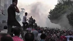 Clashes between pro-Morsi demonstrators and riot police News Clip