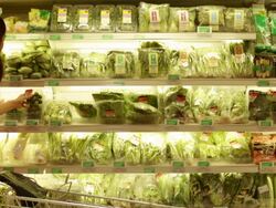 MS Woman shopping for vegetables in a grocery store. Stock Footage