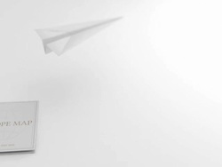 Europe map folds out on white. Three in one. Stock Footage