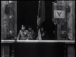 Il Duce Addresses 200,000 People On Fascist ""Birthday"" News Clip