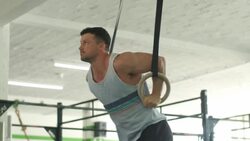 Young athlete performing gymnastics Stock Footage
