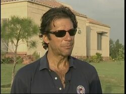 Interview with cricketer and politician Imran Khan, newspapers News Clip