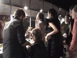 Backstage at Buenos Aires Fashion Week on February 23, 2011, in Buenos Aires, Argentina. (Footage by Meche Marmol/LatinContent/Getty Images) Stock Footage