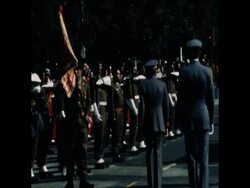 SYND 18 11 77 KING HASSAN OF MOROCCO ATTENDS THE INDEPENDENCE DAY PARADE IN RABAT Instructional Video