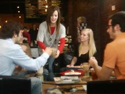 Guys talking at coffee house Stock Footage