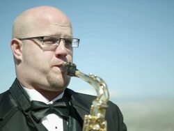 Outdoor Orchestra - Saxophone Stock Footage