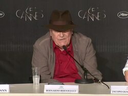 INTERVIEW: Bernardo Bertolucci on the similarities within his female characters at Io E Te (Me and You) Press Conference: 65th Cannes Film Festival on May 23, 2012 in Cannes, France (Footage by WireImage Video/Getty Images) Stock Footage